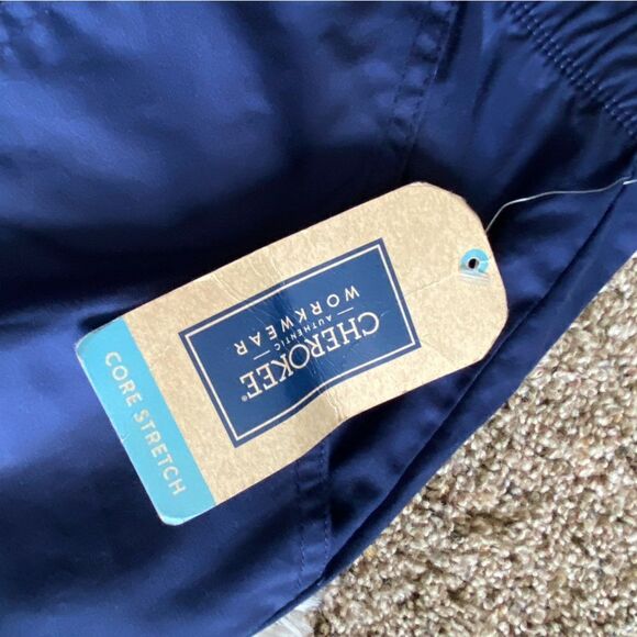 Cherokee Scrub Pants Modern Classic 7 Pocket Core Stretch Blue New Mens Size XXL - Picture 6 of 8